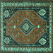 Square Persian Turquoise Traditional Rug, tr912turq