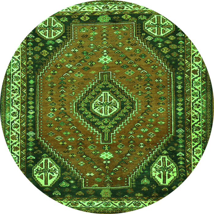 Machine Washable Persian Green Traditional Area Rugs, wshtr912grn