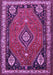 Machine Washable Persian Purple Traditional Area Rugs, wshtr912pur