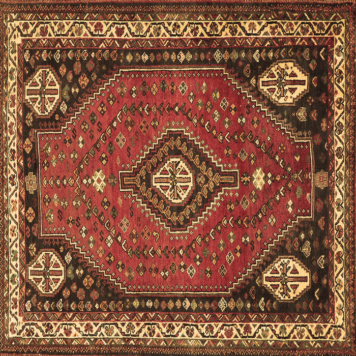Square Persian Brown Traditional Rug, tr912brn