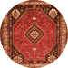 Machine Washable Persian Orange Traditional Area Rugs, wshtr912org