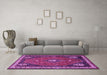 Machine Washable Persian Purple Traditional Area Rugs in a Living Room, wshtr912pur