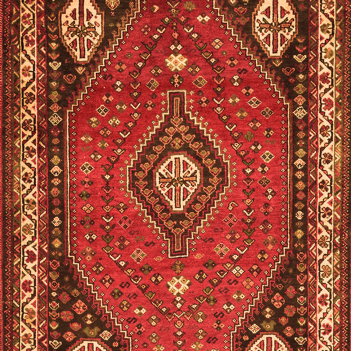 Serging Thickness of Machine Washable Persian Orange Traditional Area Rugs, wshtr912org