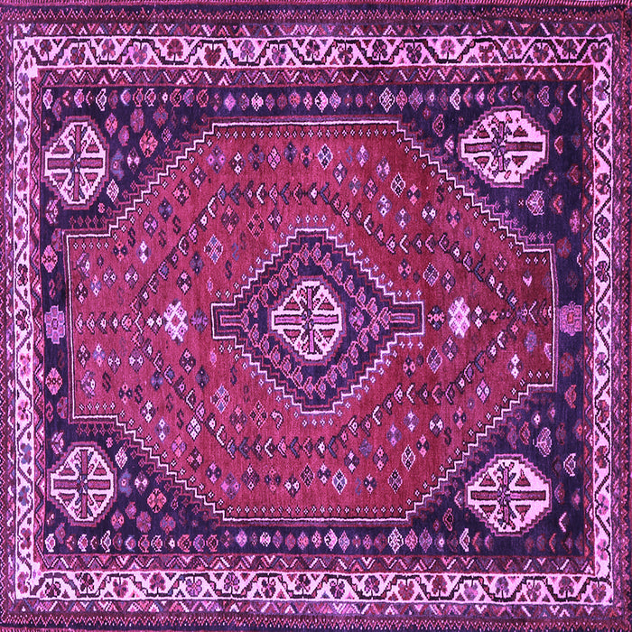 Square Persian Purple Traditional Rug, tr912pur