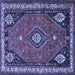 Square Machine Washable Persian Blue Traditional Rug, wshtr912blu