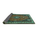 Sideview of Persian Turquoise Traditional Rug, tr912turq