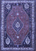 Machine Washable Persian Blue Traditional Rug, wshtr912blu