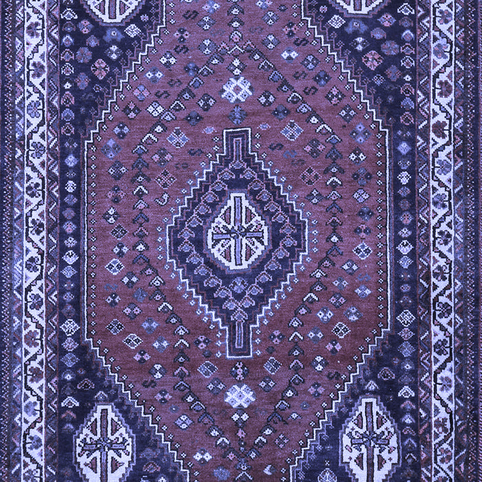 Machine Washable Persian Blue Traditional Rug, wshtr912blu