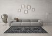 Machine Washable Persian Gray Traditional Rug in a Living Room,, wshtr913gry