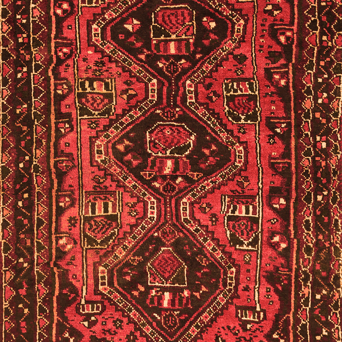 Serging Thickness of Machine Washable Persian Orange Traditional Area Rugs, wshtr913org