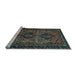 Sideview of Machine Washable Persian Light Blue Traditional Rug, wshtr913lblu