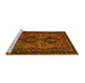 Sideview of Machine Washable Persian Yellow Traditional Rug, wshtr913yw