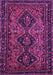 Machine Washable Persian Purple Traditional Area Rugs, wshtr913pur