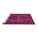 Sideview of Machine Washable Persian Pink Traditional Rug, wshtr913pnk