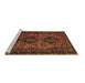 Sideview of Machine Washable Persian Brown Traditional Rug, wshtr913brn
