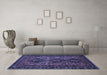 Machine Washable Persian Blue Traditional Rug in a Living Room, wshtr913blu