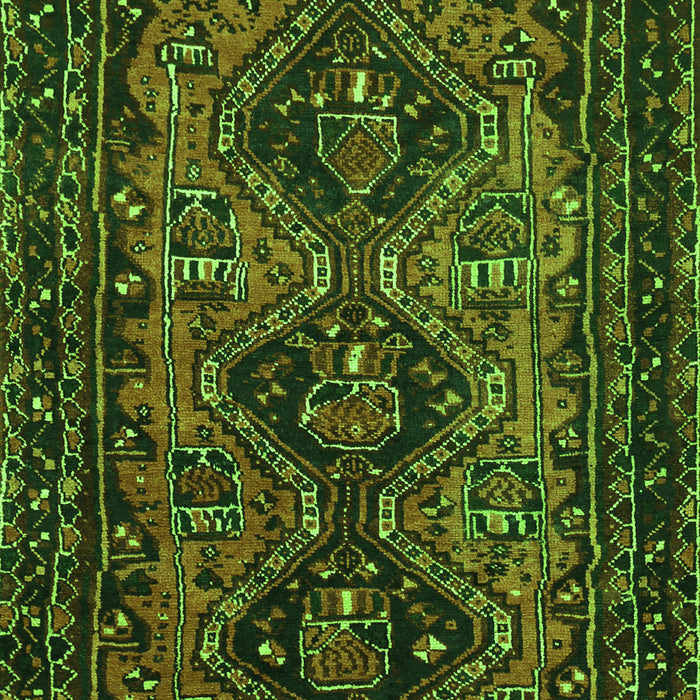 Serging Thickness of Machine Washable Persian Green Traditional Area Rugs, wshtr913grn