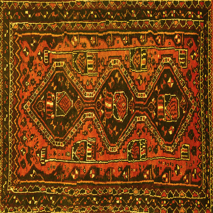 Square Persian Yellow Traditional Rug, tr913yw