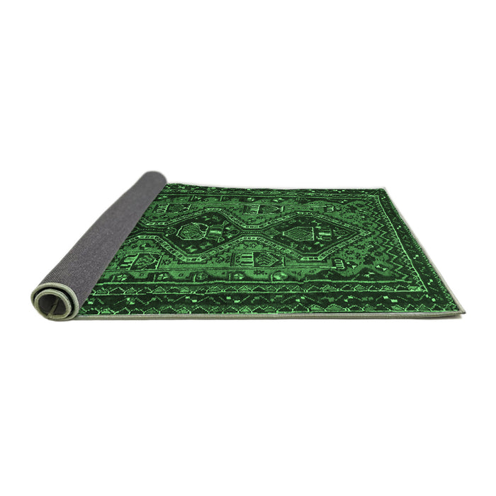 Sideview of Persian Emerald Green Traditional Rug, tr913emgrn