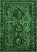 Machine Washable Persian Emerald Green Traditional Area Rugs, wshtr913emgrn