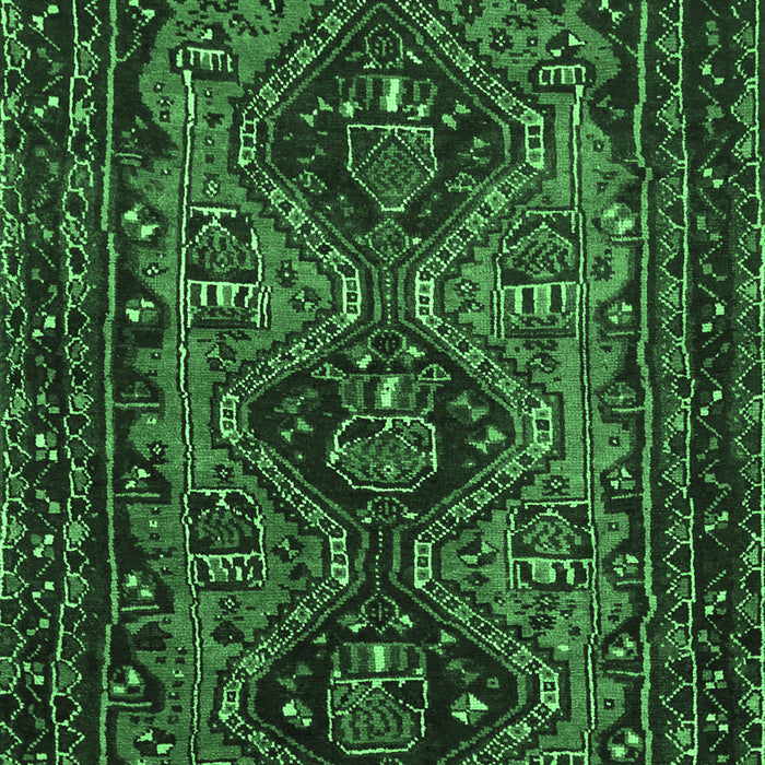Machine Washable Persian Emerald Green Traditional Area Rugs, wshtr913emgrn