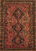 Machine Washable Persian Brown Traditional Rug, wshtr913brn