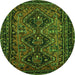 Machine Washable Persian Green Traditional Area Rugs, wshtr913grn
