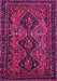 Machine Washable Persian Pink Traditional Rug, wshtr913pnk