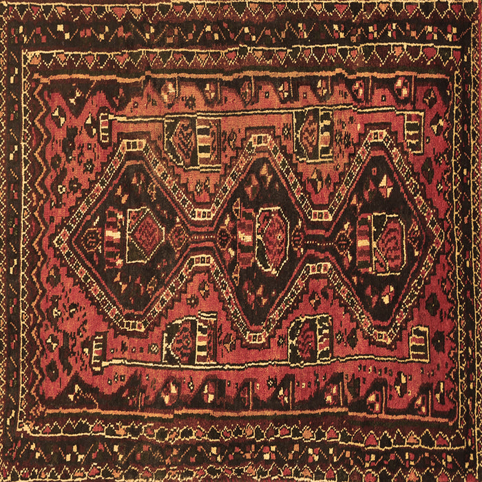 Square Persian Brown Traditional Rug, tr913brn