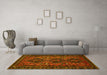 Machine Washable Persian Yellow Traditional Rug in a Living Room, wshtr913yw