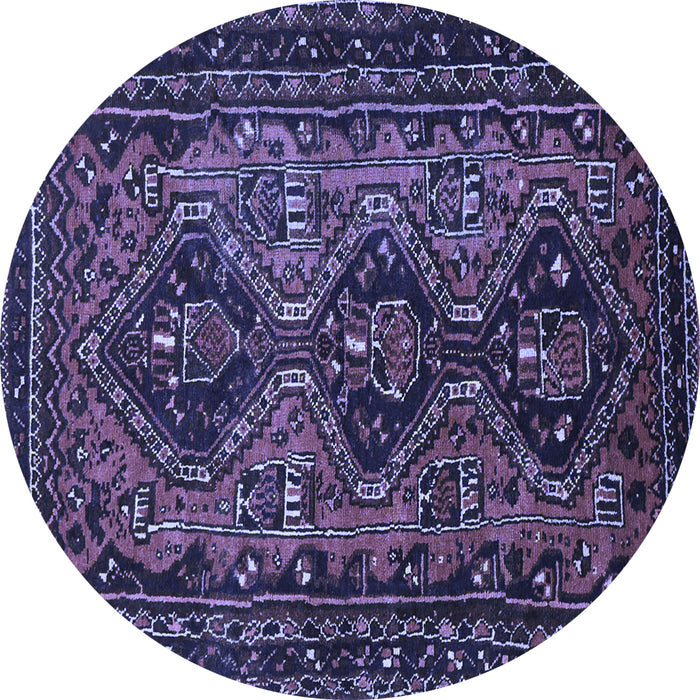 Round Persian Blue Traditional Rug, tr913blu