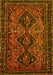 Machine Washable Persian Yellow Traditional Rug, wshtr913yw