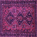 Square Machine Washable Persian Purple Traditional Area Rugs, wshtr913pur