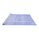 Sideview of Machine Washable Persian Blue Traditional Rug, wshtr914blu