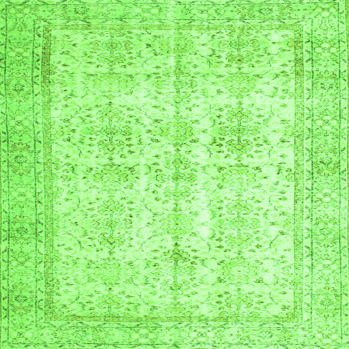 Round Machine Washable Persian Green Traditional Area Rugs, wshtr914grn