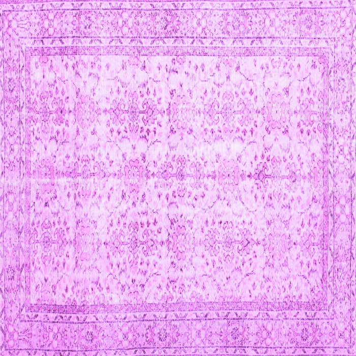Square Persian Purple Traditional Rug, tr914pur