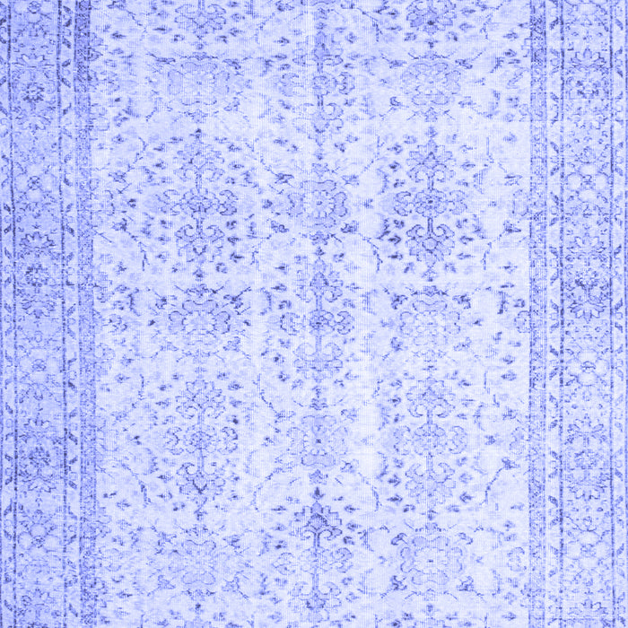 Machine Washable Persian Blue Traditional Rug, wshtr914blu