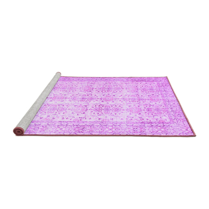 Sideview of Machine Washable Persian Purple Traditional Area Rugs, wshtr914pur