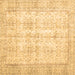 Square Persian Brown Traditional Rug, tr914brn