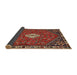 Sideview of Traditional Dark Gold Brown Persian Rug, tr915