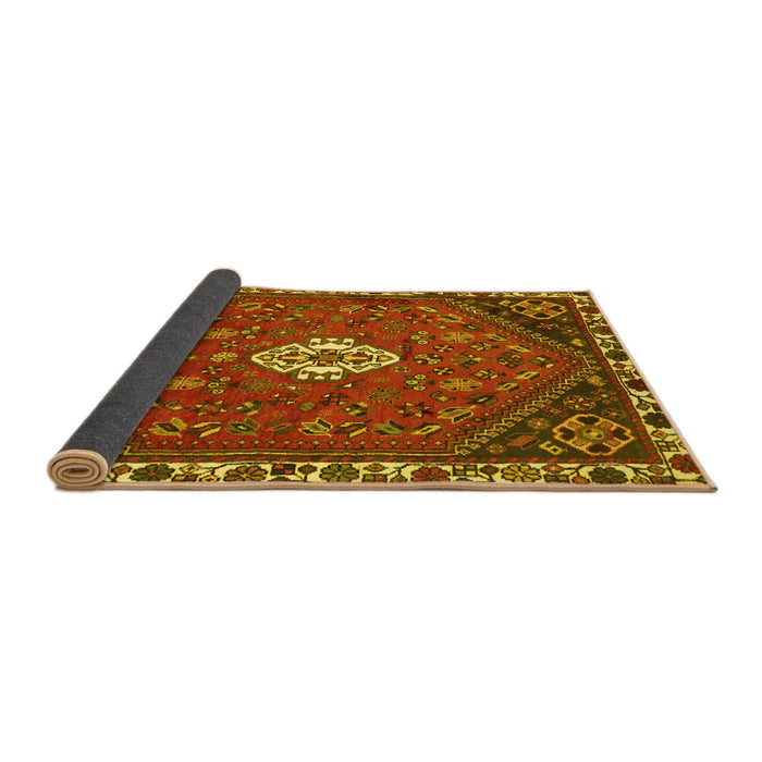 Sideview of Persian Yellow Traditional Rug, tr915yw