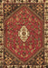 Machine Washable Persian Brown Traditional Rug, wshtr915brn