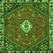 Serging Thickness of Persian Green Traditional Rug, tr915grn