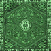 Square Persian Emerald Green Traditional Rug, tr915emgrn