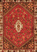 Serging Thickness of Machine Washable Persian Orange Traditional Area Rugs, wshtr915org
