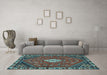 Machine Washable Persian Light Blue Traditional Rug in a Living Room, wshtr915lblu