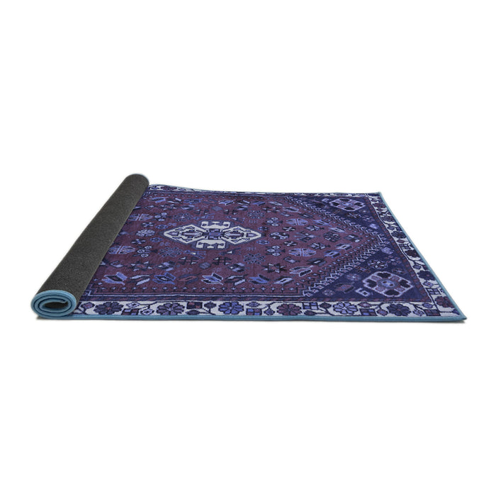 Sideview of Persian Blue Traditional Rug, tr915blu