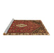 Sideview of Machine Washable Persian Brown Traditional Rug, wshtr915brn