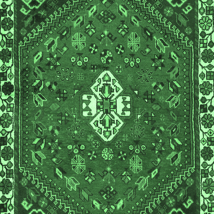 Machine Washable Persian Emerald Green Traditional Area Rugs, wshtr915emgrn