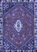 Machine Washable Persian Blue Traditional Rug, wshtr915blu